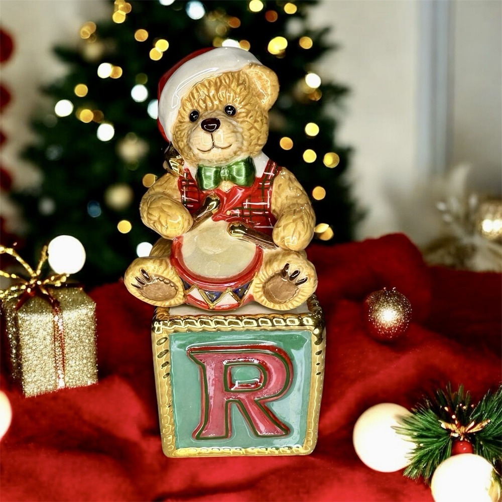 Christopher Radko Noel‎ Bear Salt & Pepper Shaker 🎄 Retired – Pre‑Owned Good